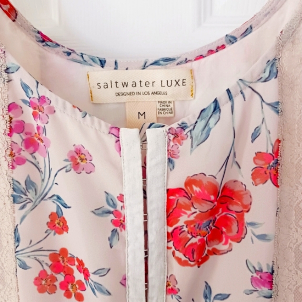 Saltwater Luxe mini dress, fully lined. EUC. Size M - Picture 2 of 5